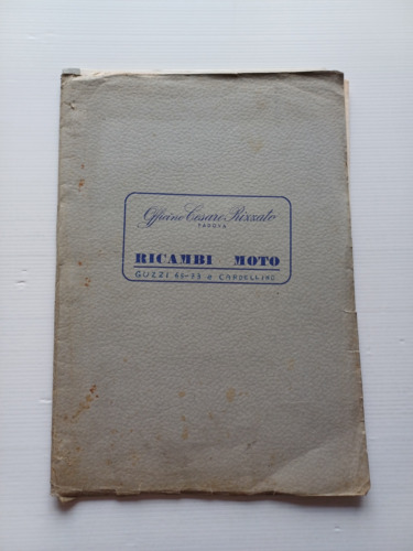 Rizzato catalogo ricambi aftermarket 1957 per Moto Guzzi 65-73-Cardellino