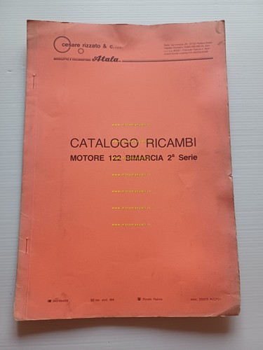 Rizzato motore 122 Bimarcia 2a serie 1985 catalogo ricambi originale