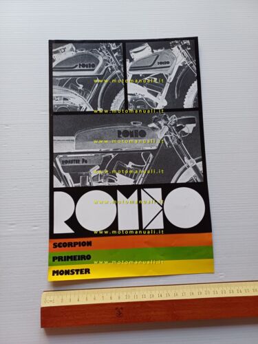 Romeo 50 PRIMEIRO-SCORPION-MONSTER 1976 depliant ciclomotori originale italiano