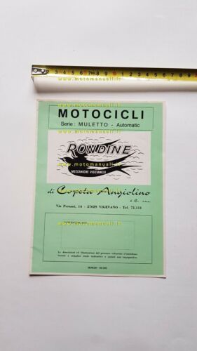 Rondine Copeta 50 Muletto - Lo Speedy 1970 depliant originale …