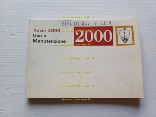 Rover 2000 - TC - SC - Automatic manuale uso …