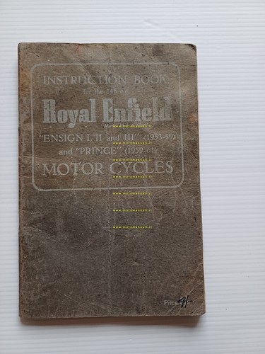 Royal Enfield 148 Ensign 1953-59 - Prince 1959-61 manuale uso …
