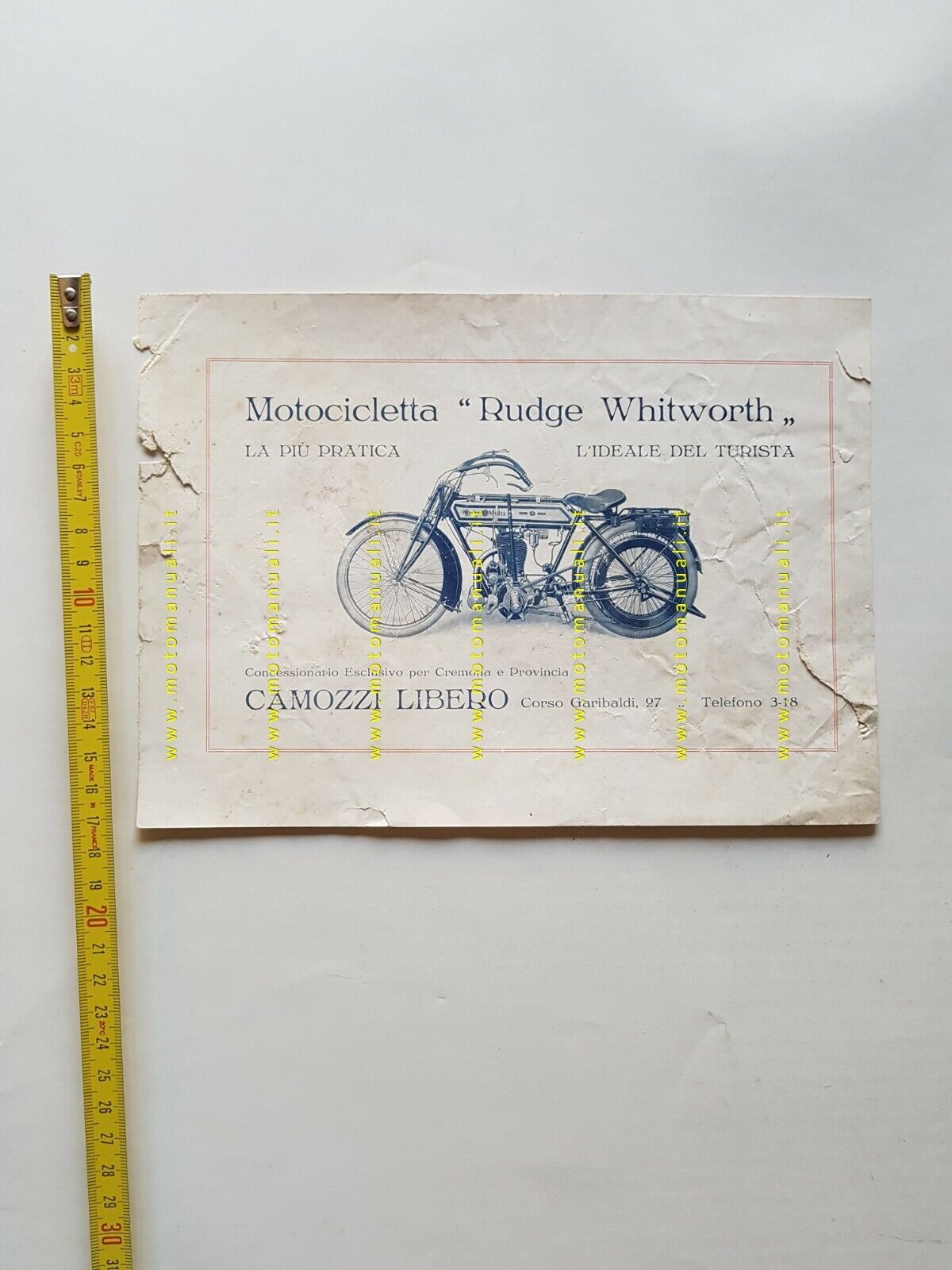 RUDGE moto depliant anni '20 originale italiano