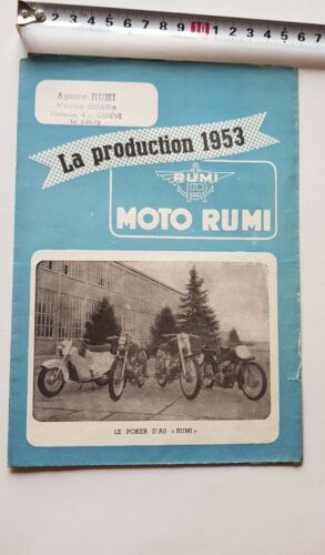 Rumi produzione modelli 1953 depliant originale moto FRENCH motorcycle brochure