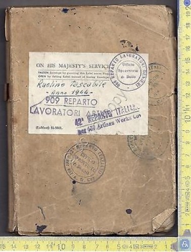 Ruolino Tascabile - 909 Reparto Lavoratori Artieri - 1944 - …