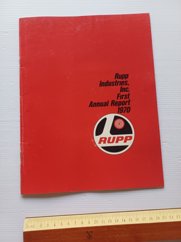 RUPP minimoto USA Annual Report 1970 depliant originale inglese