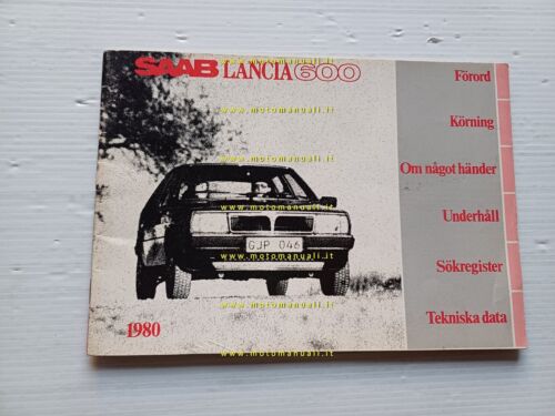 SAAB - Lancia 600 (Delta) 1980 manuale uso manutenzione originale …