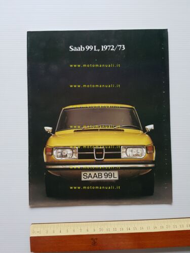 Saab 99 L 1972-73 depliant originale inglese