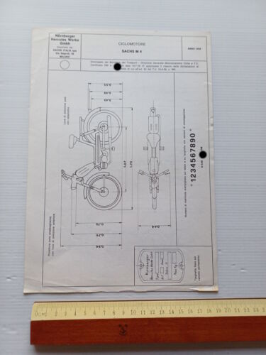 Sachs 50 M4 1978 scheda omologazione DGM Facsimile originale