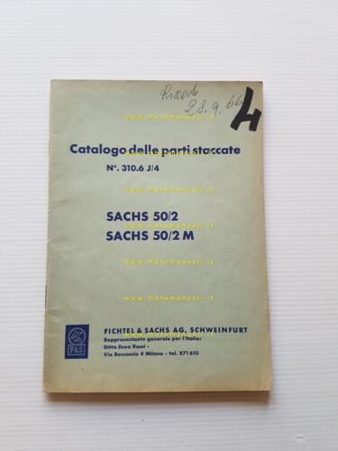 Sachs Motore 50\2 - 50\M 1961 catalogo ricambi originale Spare …