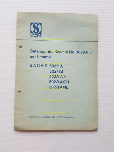 Sachs MOTORE 50 5021 A(CH-NL)AX - B 1968 catalogo ricambi …