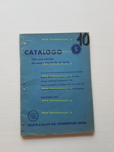 Sachs MOTORE 98 M 50 1952 catalogo ricambi originale