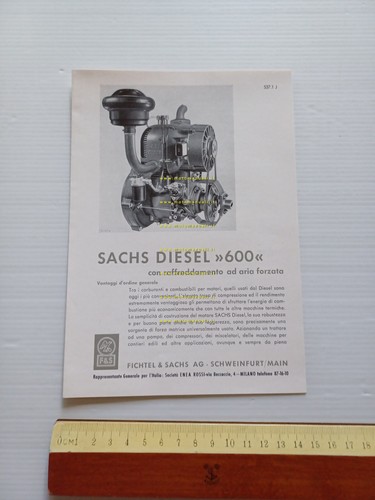 Sachs motore Diesel 600 anni 50 depliant italiano originale