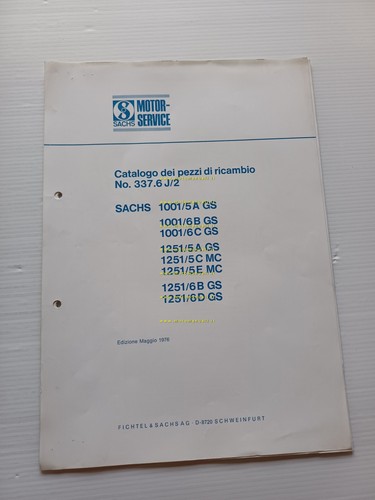 Sachs motori 100-125 GS-MC 1976 catalogo ricambi italiano originale