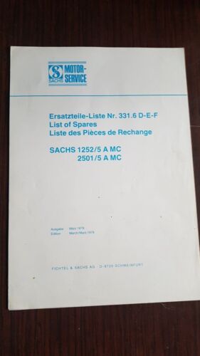 SACHS motori 125 250 MC 1978 catalogo ricambi originale spare …