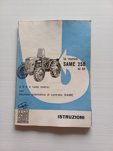 SAME 250 - 250 D.T. 1961 trattore manuale uso manutenzione …