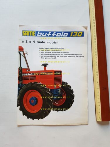 SAME trattore Buffalo 130 1976 depliant originale