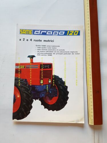 SAME trattore Drago 120 1976 depliant originale
