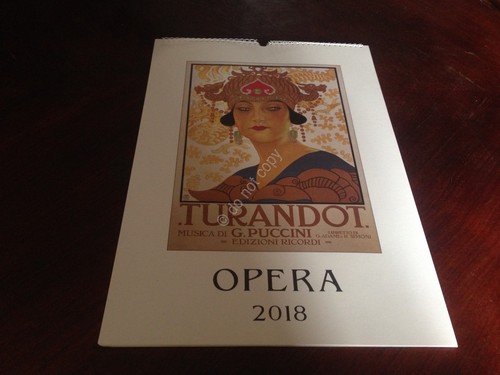 Scala di Milano Calendario 2018 Turandot Giulietta e Romeo Cabiria …