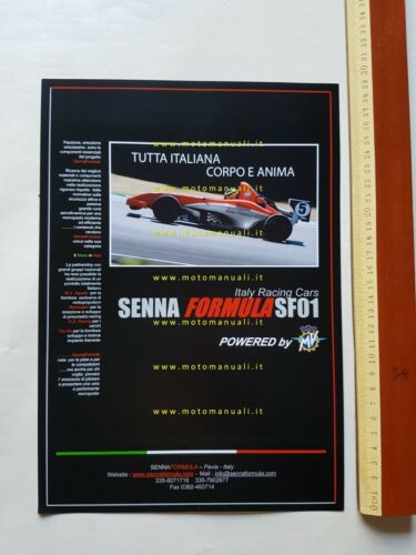 Senna Formula SF01 monoposto motore MV AGUSTA 2008 depliant ITALIANO …