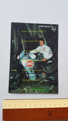 Serge Bacou Cagiva Paris-Dakar 1988 cartolina pubblicitaria originale