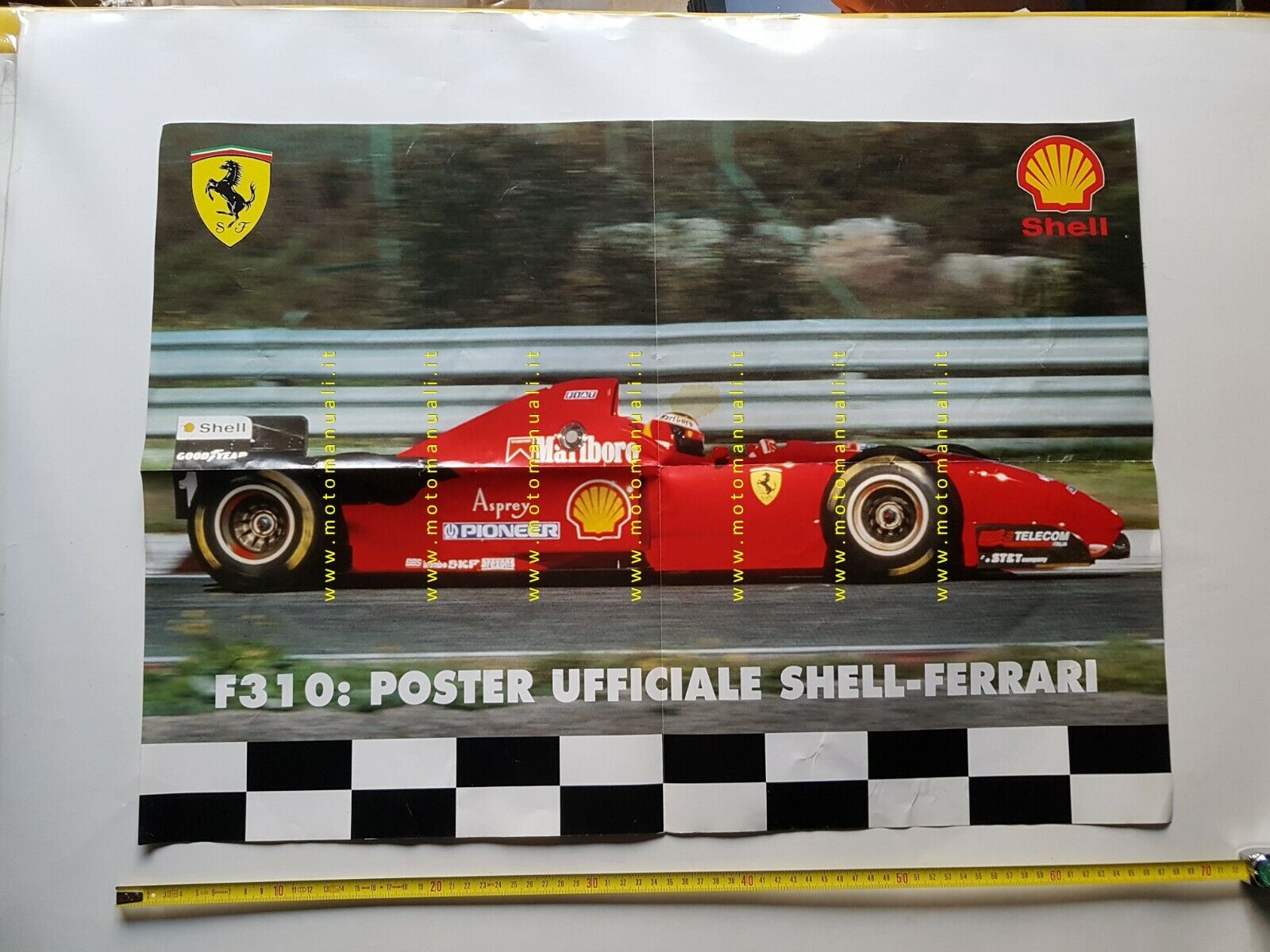 Shell Ferrari F310 1996 poster manifesto originale