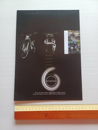 Sherco cartella stampa Salone Parigi 2005 depliant inglese francese originale