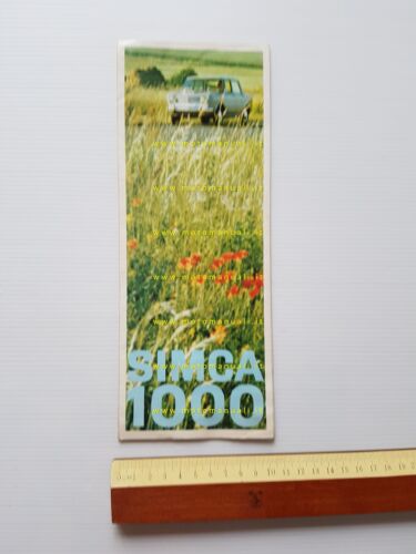 Simca 1000 LS - GL - GLS - Automatica 1966 …