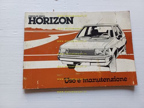 Simca Chrysler Horizon manuale uso manutenzione originale italiano