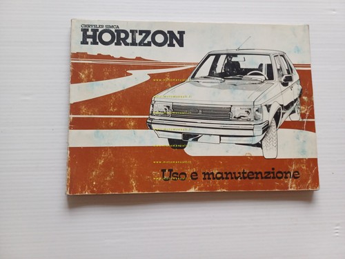 Simca Chrysler Horizon modelli 1979-80 manuale uso originale italiano