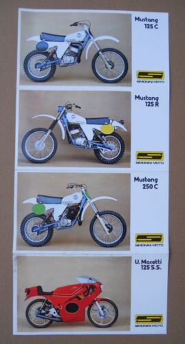 Simonini modelli Mustang 125 250 cross enduro 1979 depliant originale …