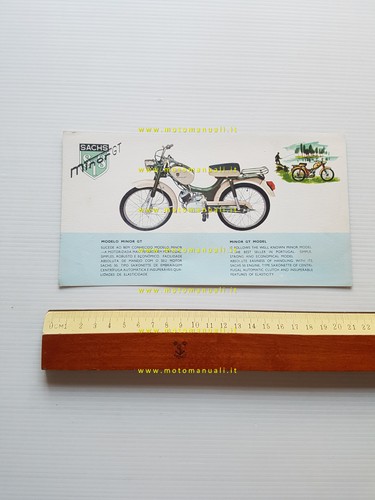 SIS Sachs 50 Minor GT 1971 depliant originale testo portoghese …