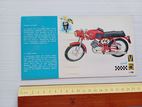 SIS V5 Sport 50 Sachs 1971 depliant originale moto PORTOGHESE …