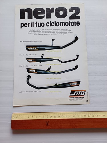 SITO Nero 2 marmitta Garelli Benelli Minarelli depliant italiano originale