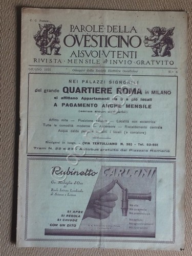 Società Elettrica Ovesticino - Parole della Ovesticino - N. 6 …