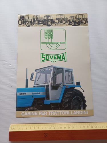 SOVEMA cabine per trattori Landini 1982 depliant originale italiano