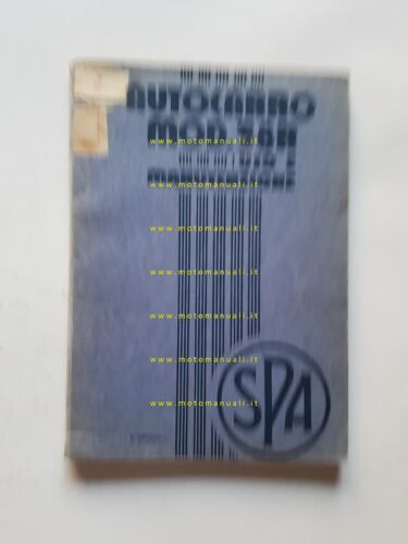 SPA Fiat Autocarro mod. 38 R-RA 1940 manuale uso manutenzione …