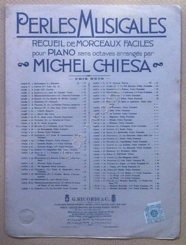 Spartito pianoforte - Perles Musicales - Bellini - I Puritani …