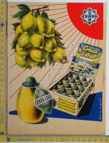 Stampa pubbicitaria - Conca d'Oro - SAD - anni '60 …