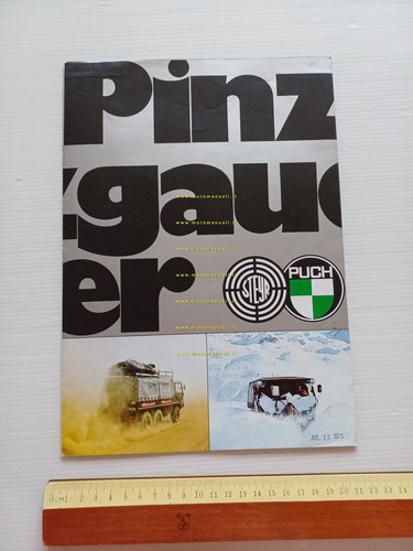Steyr Puch Pinzgauer 1975 fuoristrada depliant originale inglese spagnolo