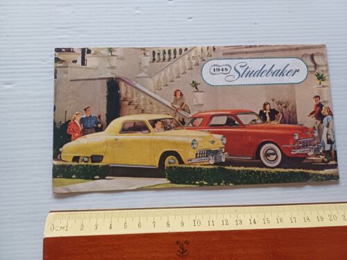 Studebaker produzione modelli 1948 depliant USA originale testo francese