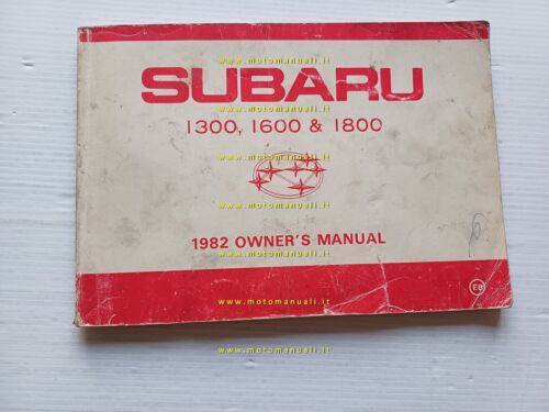 SUBARU 1300 - 1600 - 1800 1982 manuale uso manutenzione …