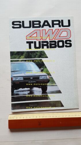 SUBARU modelli 4WD Turbo 1985 depliant originale italiano auto brochure