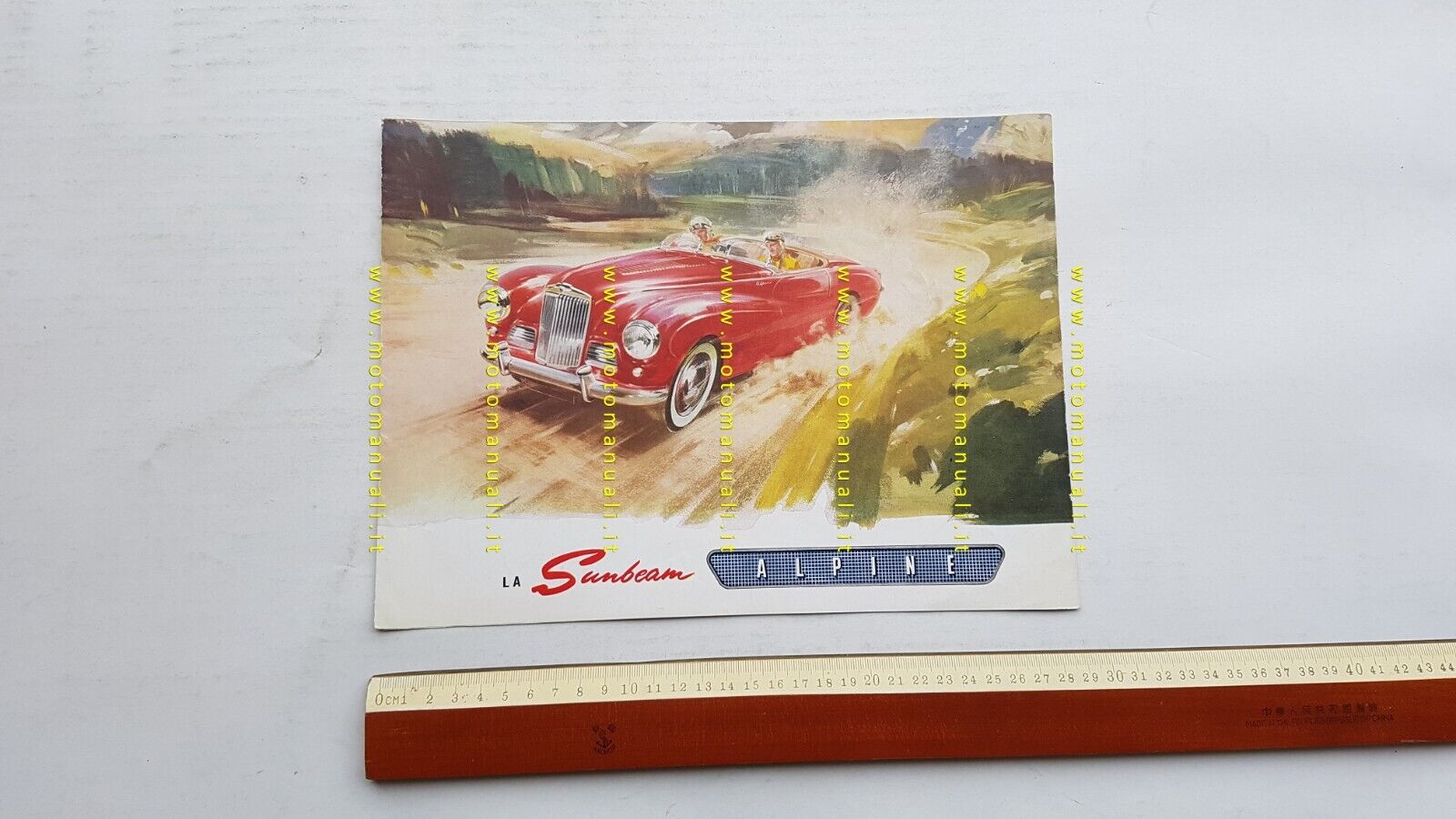 Sunbeam Alpine 1953 depliant originale francese - FRENCH TEXT