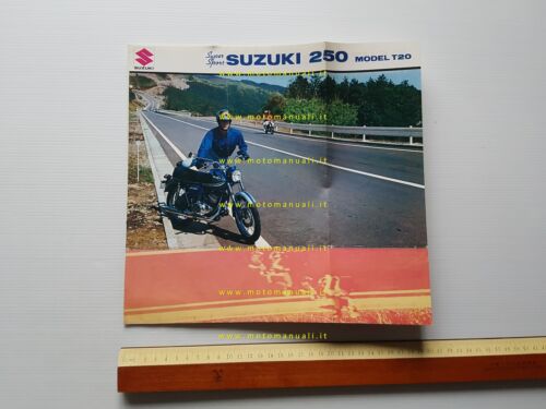 Suzuki 250 T20 Supersport 1967 depliant originale inglese