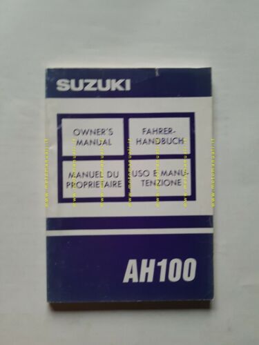 SUZUKI AH 100 ADDRESS 1994 manuale uso manutenzione ITALIANO originale