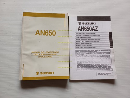 Suzuki Burgman AN 650 2003-07 manuale uso manutenzione ITALIANO originale