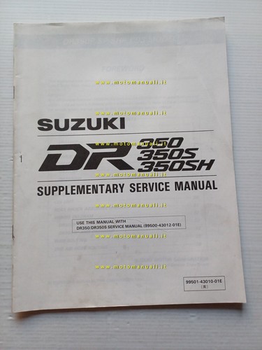 Suzuki DR 350-S-SH 1993 AGGIORNAMENTO manuale officina INGLESE originale