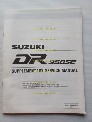 Suzuki DR 350 SE 1993 AGGIORNAMENTO manuale officina inglese originale