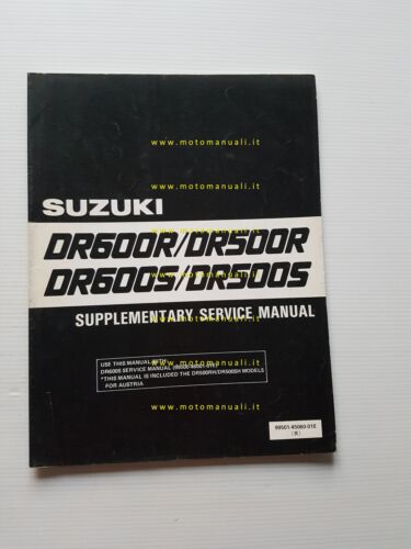 Suzuki DR 600-500 S-R 1987 AGGIORNAMENTO manuale officina originale